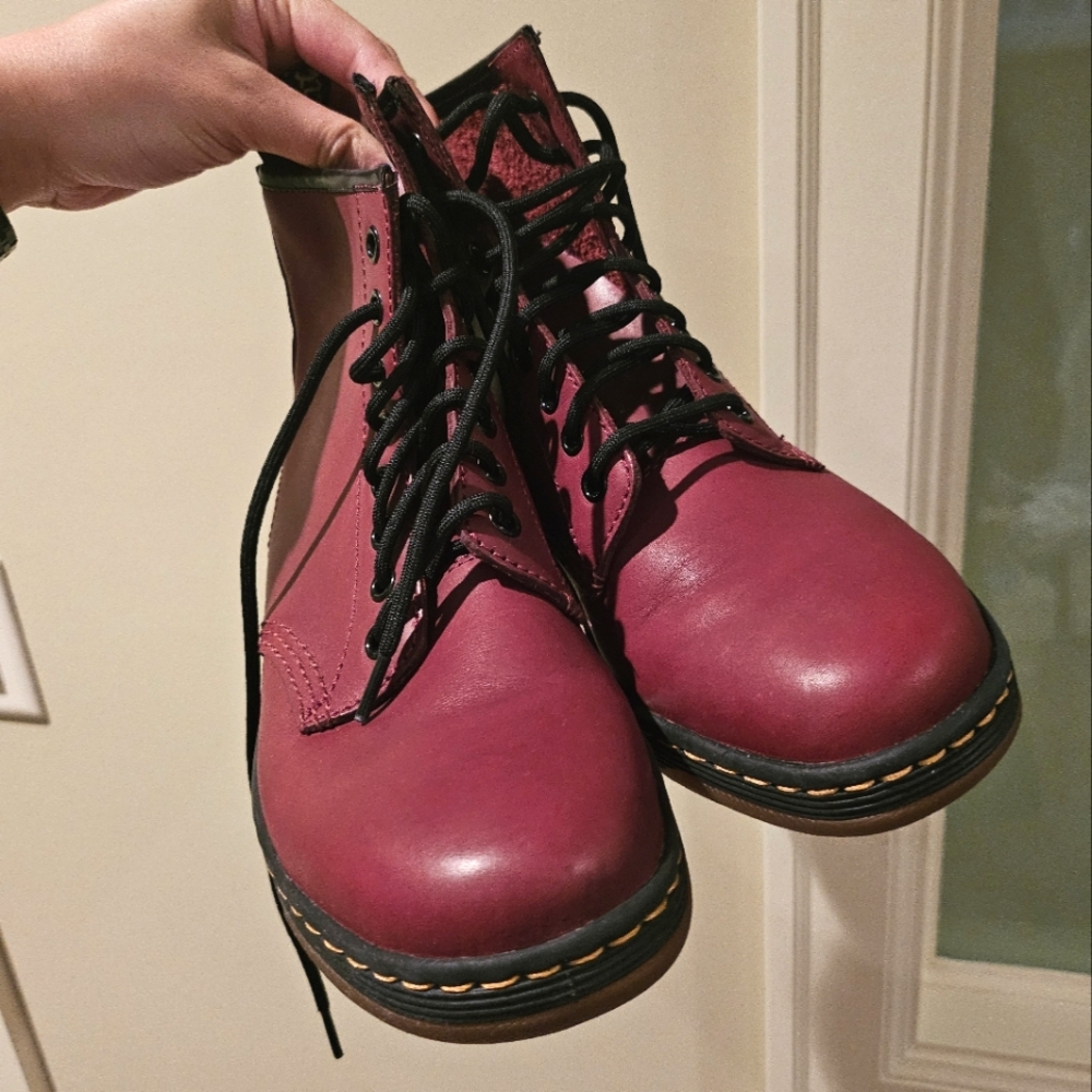 Dr Martens Red/Burgundy Boots